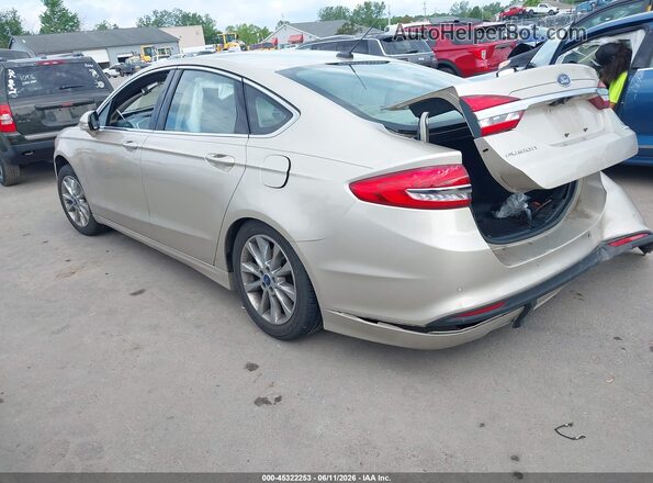 3FA6P0HD4HR405504 2017 FORD FUSION Beige Rear left