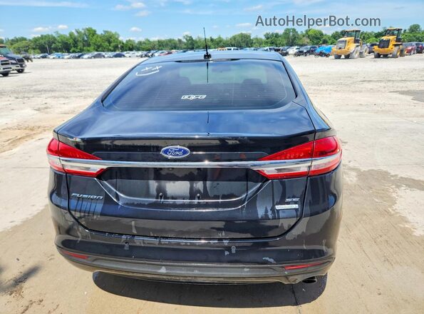 3FA6P0HD4JR203784 2018 FORD FUSION Black Rear view