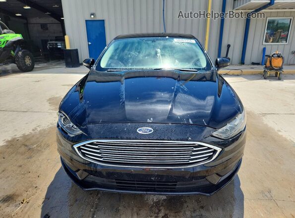 3FA6P0HD4JR203784 2018 FORD FUSION Black Front view