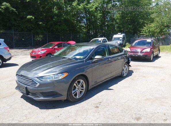 3FA6P0HD4JR222478 2018 FORD FUSION Gray Przód lewy