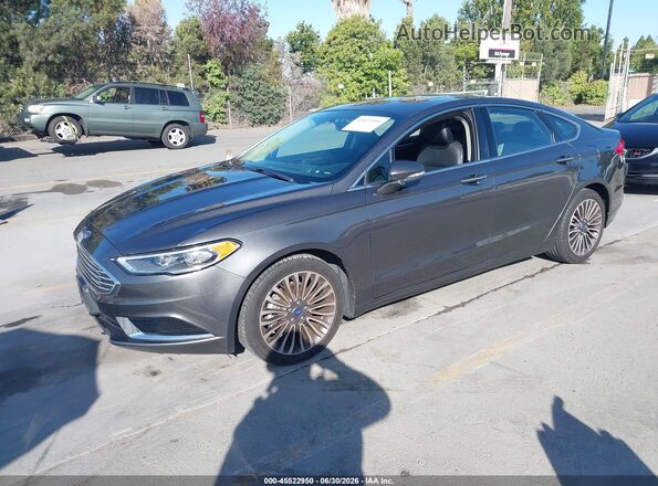 3FA6P0HD4JR273141 2018 FORD FUSION Gray Առջևի ձախ երեք քառորդ տեսարան