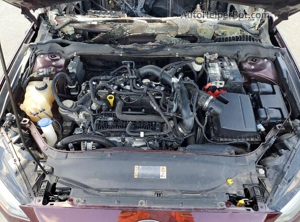 3FA6P0HD5JR205124 2018 FORD FUSION Бордовый Вид задней части салона