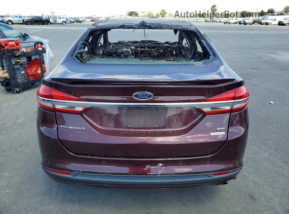 3FA6P0HD5JR205124 2018 FORD FUSION Бордовый Вид сзади