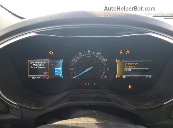 3FA6P0HD5LR108461 2020 FORD FUSION Black ხელსაწყოთა პანელის ხედი