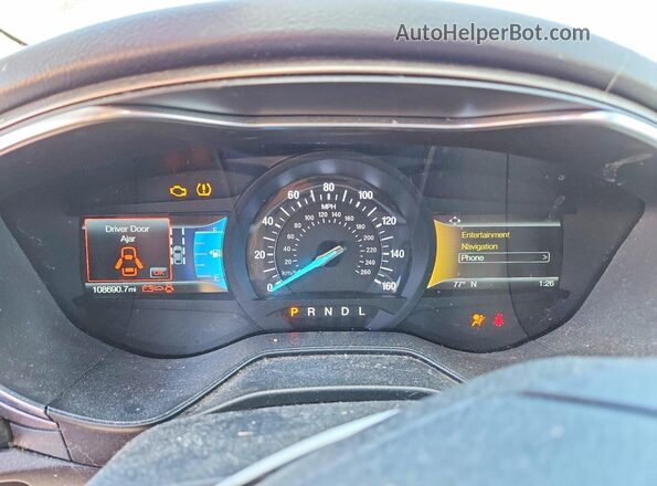 3FA6P0HD5LR178879 2020 FORD FUSION Black Widok zestawu wskaźników