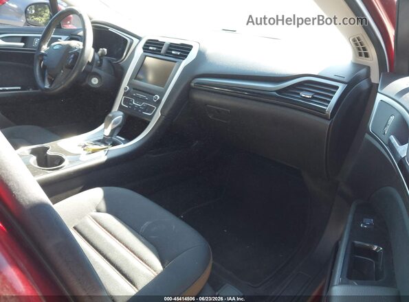 3FA6P0HD6GR324714 2016 FORD FUSION Красный Вид салона спереди