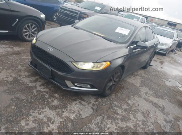 3FA6P0HD6JR231750 2018 FORD FUSION Gray Передня ліва чверть
