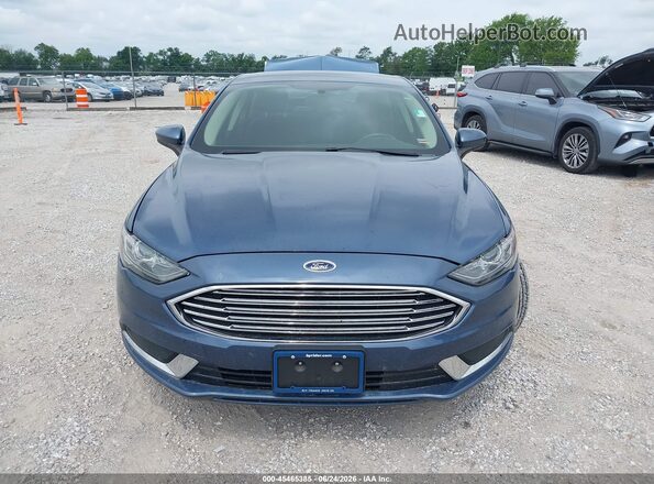 3FA6P0HD6JR252923 2018 FORD FUSION Blue Instrument cluster view