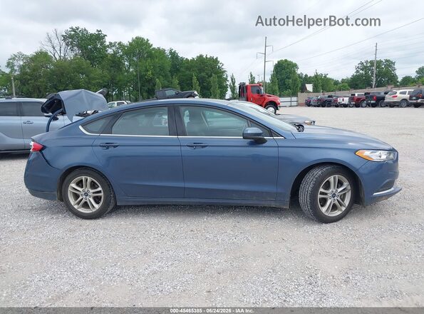 3FA6P0HD6JR252923 2018 FORD FUSION Blue Rear interior view