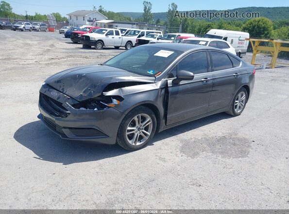 3FA6P0HD7JR187323 2018 FORD FUSION Серый Передняя левая четверть
