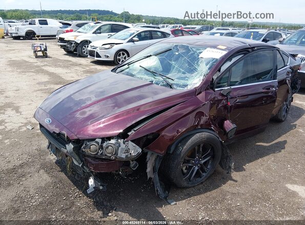 3FA6P0HD7JR260366 2018 FORD FUSION Темно-бордовый Передняя левая четверть