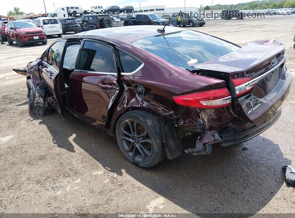 3FA6P0HD7JR260366 2018 FORD FUSION Темно-бордовый Задняя левая четверть