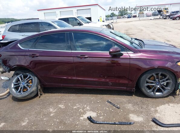 3FA6P0HD7JR260366 2018 FORD FUSION Темно-бордовый Вид задней части салона