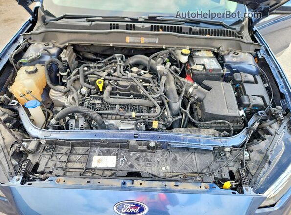 3FA6P0HD7KR229667 2019 FORD FUSION Blue Вид задньої частини салону