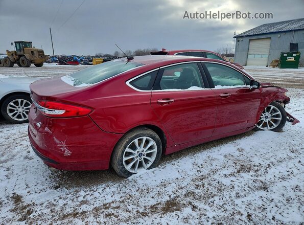 3FA6P0HD8HR104590 2017 FORD FUSION Бордовый Задняя правая четверть