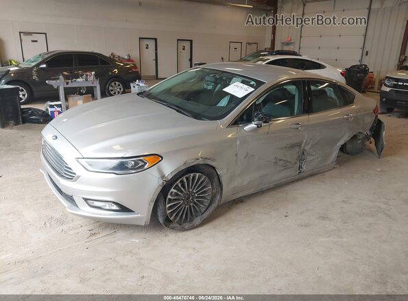 3FA6P0HD8HR396287 2017 FORD FUSION Silver წინა მარცხენა ხედი სამი მეოთხედიდან
