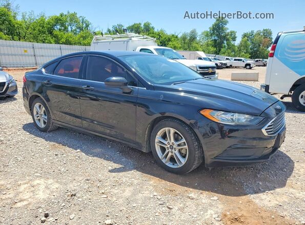 3FA6P0HD8JR125901 2018 FORD FUSION Черный Передняя правая четверть