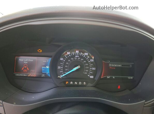 3FA6P0HD8JR284787 2018 FORD FUSION Red Вид щитка приладів