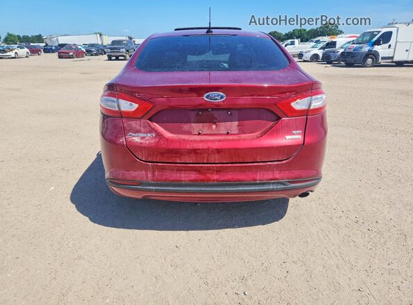 3FA6P0HD9GR121056 2016 FORD FUSION Красный Вид сзади