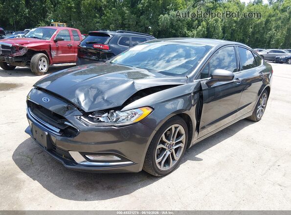 3FA6P0HD9HR247001 2017 FORD FUSION Gray Առջևի ձախ երեք քառորդ տեսարան