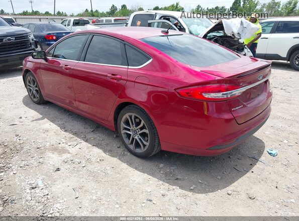3FA6P0HD9HR353447 2017 FORD FUSION Red Rear left