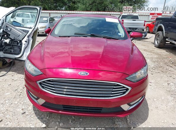 3FA6P0HD9HR353447 2017 FORD FUSION Red Instrument cluster view