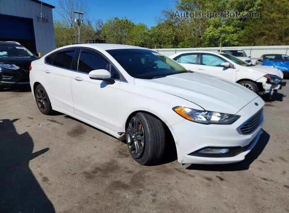 3FA6P0HD9JR184777 2018 FORD FUSION Белый Передняя правая четверть