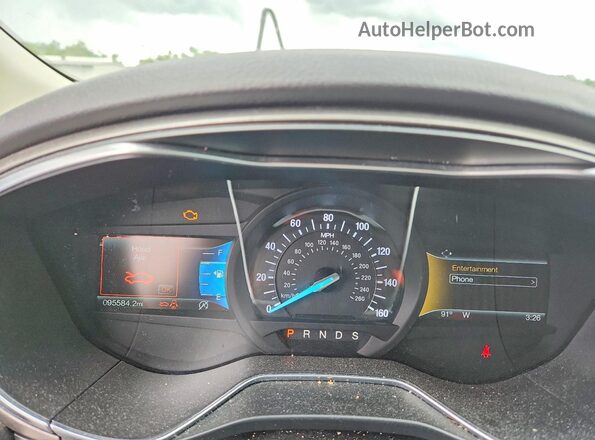 3FA6P0HD9JR203148 2018 FORD FUSION Black ხელსაწყოთა პანელის ხედი