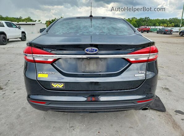 3FA6P0HD9JR203148 2018 FORD FUSION Black უკანა ხედი