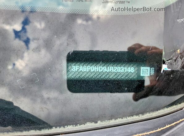 3FA6P0HD9JR203148 2018 FORD FUSION Black ძრავის განყოფილების ხედი
