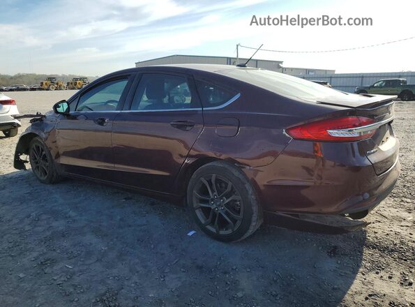 3FA6P0HD9JR222797 2018 FORD FUSION Burgundy Tył lewy