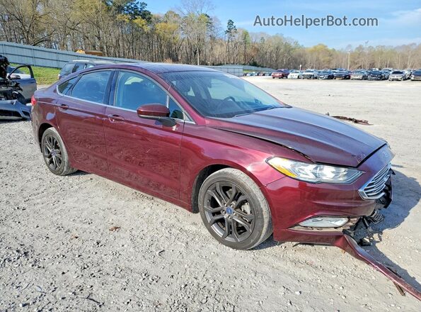 3FA6P0HD9JR222797 2018 FORD FUSION Burgundy Przód prawy