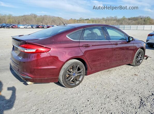 3FA6P0HD9JR222797 2018 FORD FUSION Burgundy Tył prawy