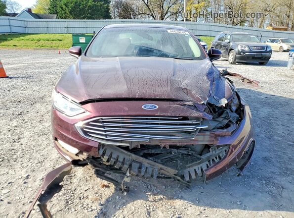 3FA6P0HD9JR222797 2018 FORD FUSION Burgundy Widok z przodu
