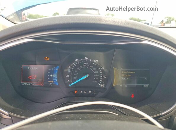 3FA6P0HD9LR195362 2020 FORD FUSION Blue Սարքավորումների վահանակի տեսք