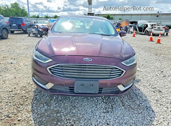 3FA6P0HDXJR252567 2018 FORD FUSION Maroon Вид спереду