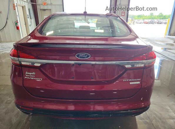 3FA6P0K90HR398166 2017 FORD FUSION Темно-бордовый Вид сзади