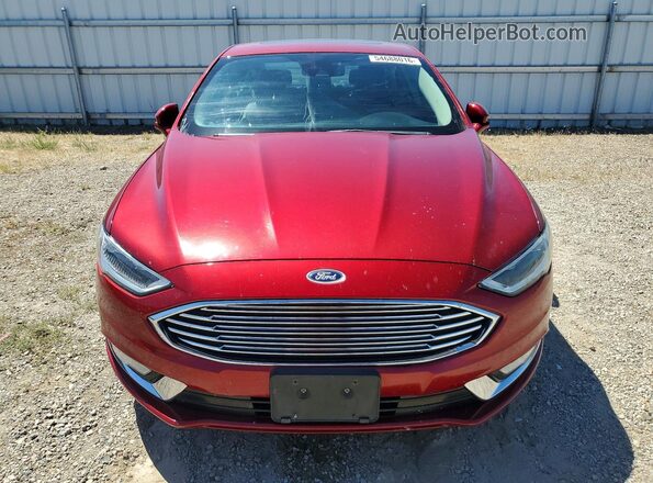 3FA6P0K93HR158058 2017 FORD FUSION Красный Вид спереди