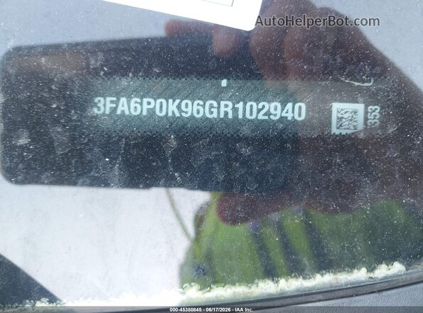3FA6P0K96GR102940 2016 FORD FUSION Black Вид підкапотного простору