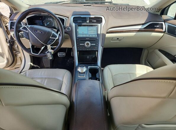 3FA6P0K97HR178152 2017 FORD FUSION Tan Dashboard view