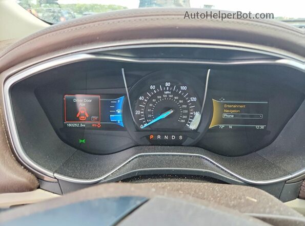 3FA6P0K97HR178152 2017 FORD FUSION Tan Instrument cluster view