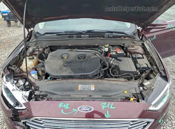 3FA6P0K98HR263100 2017 FORD FUSION Burgundy Rear interior view