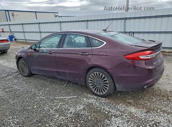 3FA6P0K98HR263100 2017 FORD FUSION Burgundy Rear left