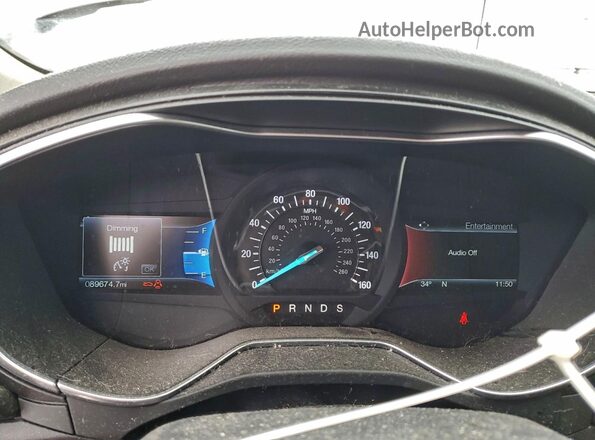 3FA6P0K98HR263100 2017 FORD FUSION Burgundy Instrument cluster view