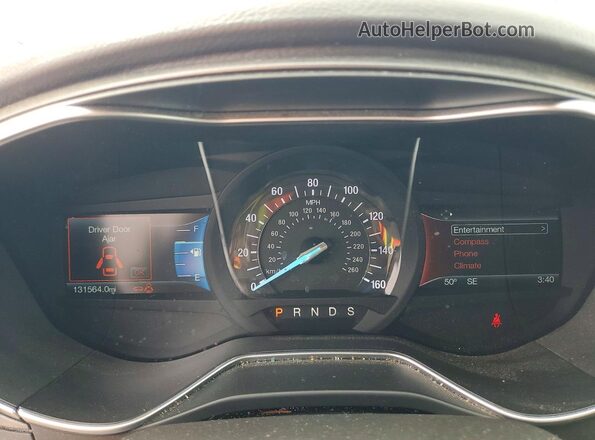 3FA6P0K99GR158032 2016 FORD FUSION Gray Widok zestawu wskaźników