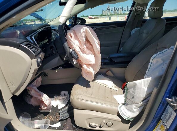 3FA6P0LU0HR264051 2017 FORD FUSION Blue Widok wnętrza z przodu