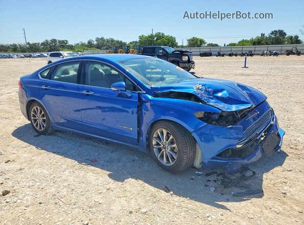 3FA6P0LU0HR264051 2017 FORD FUSION Blue Przód prawy