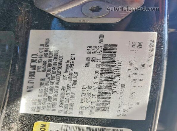 3FA6P0LU0JR116990 2018 FORD FUSION Black Widok komory silnika