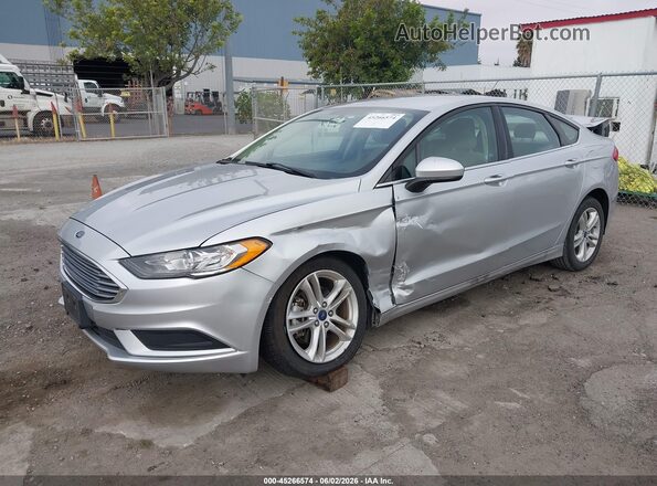 3FA6P0LU0JR173805 2018 FORD FUSION HYBRID Silver Առջևի ձախ երեք քառորդ տեսարան