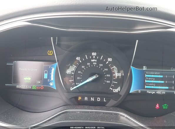 3FA6P0LU0JR173805 2018 FORD FUSION HYBRID Silver Հետևի նստատեղերի տեսք
